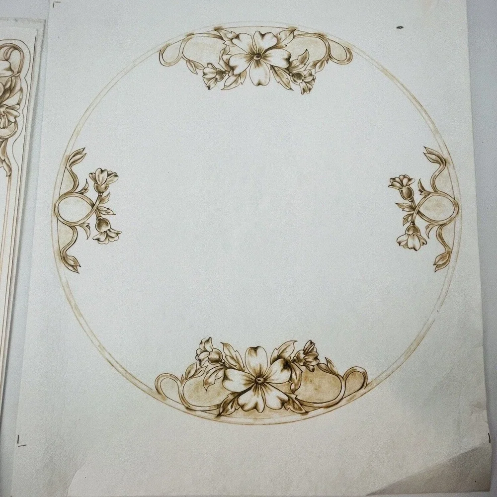 Dogwood Cutwork Placemats & Centerpiece #2902‎ Tri-Chem Chart Picture To Paint